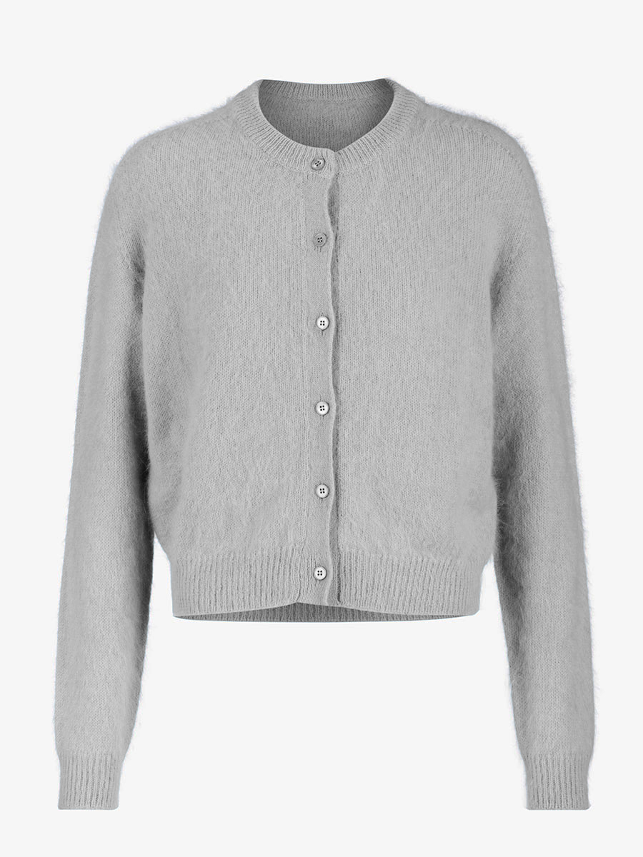 Angora-Cardigan in Grau von Roberto Collina