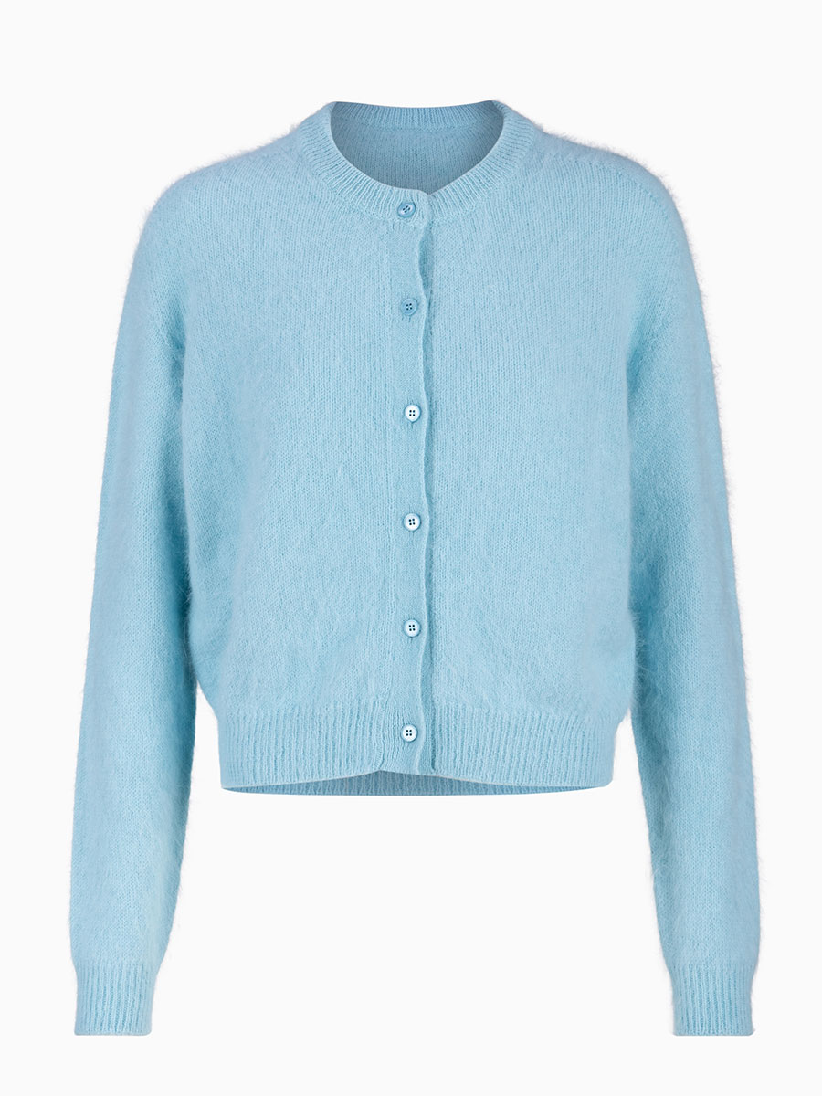 Angora-Cardigan in Blau von Roberto Collina