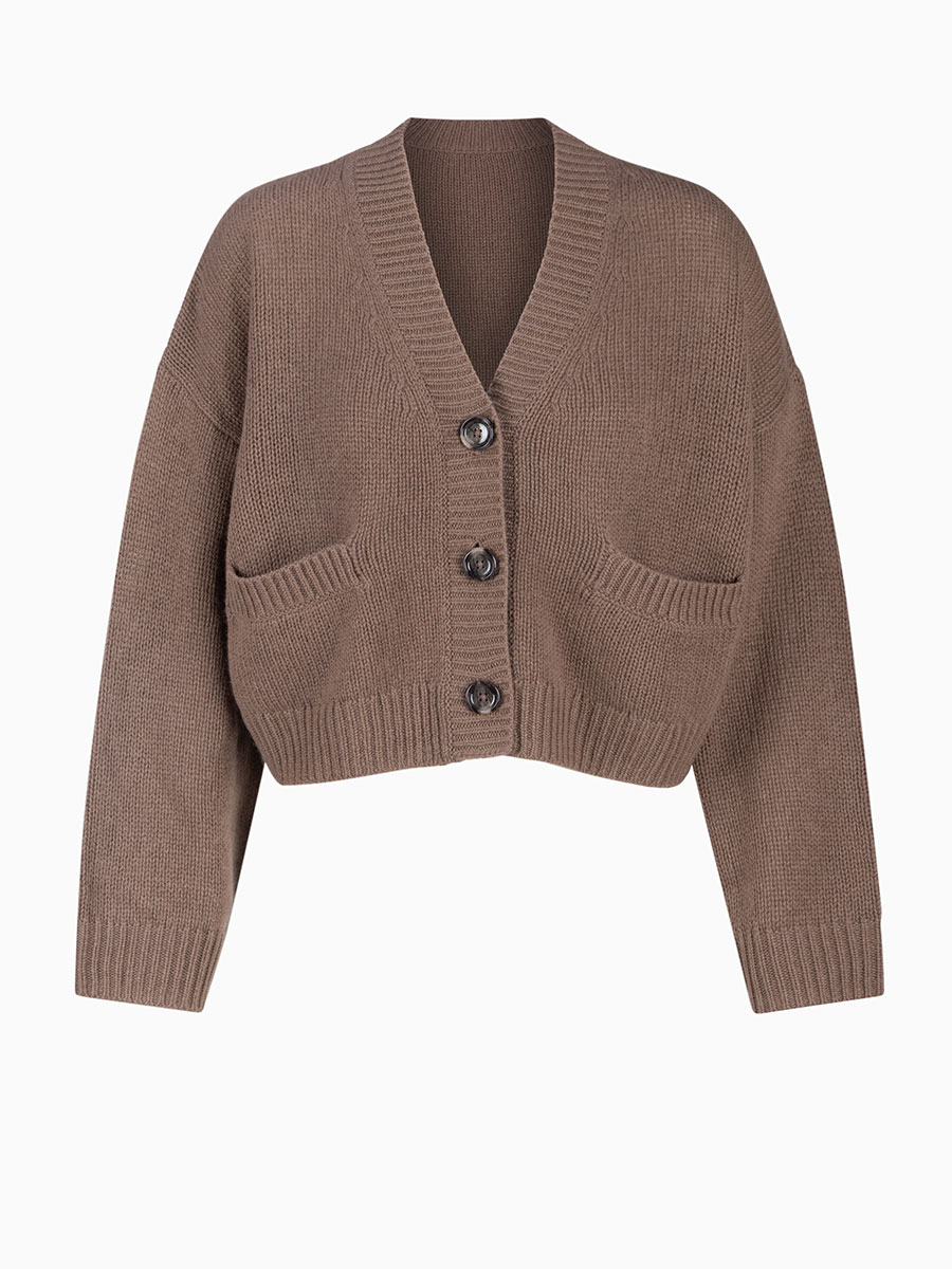 Woll-Cardigan in Braun von REYER