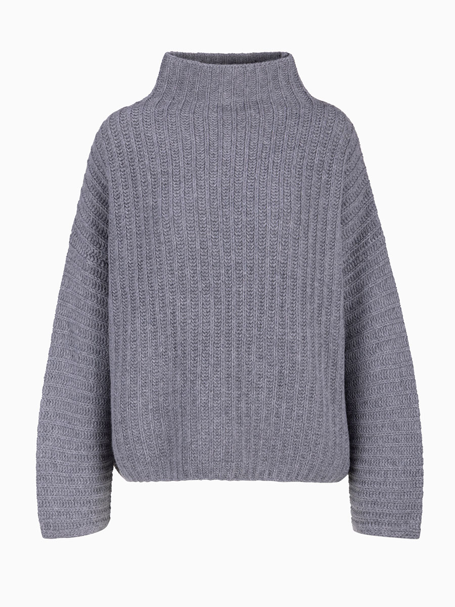 Woll-Rollkragenpullover in Grau von REYER