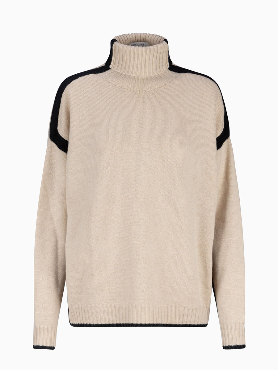 Rollkragenpullover in Creme von REYER