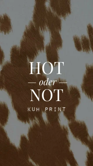 HOT OR NOT? 🐄🤍🖤 Erst Leo, dann Zebra - und jetzt kommt die Kuh. Kuh-Print ist der nächste Animal-Trend, der gerade die Fashion-Welt erobert. Statement-Piece oder schon zu viel des Guten?

Unsere Verkäufer:innen sind sich einig: Eindeutiges NOT. Wenn Animal-Print, dann doch bitte Leo. 🐆

👉🏼 Aber was sagen Sie? Team Kuh oder bleiben Sie bei den Klassikern? Jetzt in unserer Story abstimmen!

#reyerlooks #stylecheck #hotornot #kuhprint #animalprint