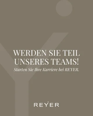 Wir suchen Verstärkung für unser Team! 💫

REYER steht für Fashion, Leidenschaft und vor allem für, die ihren Job mit Begeisterung machen. 🤍 Jetzt suchen wir neue Teammitglieder in verschiedenen Bereichen – Verkauf, Marketing und Lehre. ✨

Ob mit langjähriger Erfahrung, als Berufseinsteiger oder auf der Suche nach einem Ausbildungsplatz – vielleicht wartet bei REYER genau die richtige Herausforderung auf Sie. 🫶🏻

Alle aktuellen offenen Stellen und weitere Informationen zu den jeweiligen Positionen finden Sie auf unserer Website unter JOBS. 💻

Und: auch Initiativbewerbungen sind bei uns jederzeit willkommen! ✨ Wenn Sie glauben, dass Sie gut zu REYER passen, freuen wir uns auch über Ihre Bewerbung, selbst wenn gerade keine passende Stelle ausgeschrieben ist. 🤍

Wir freuen uns darauf, Sie kennenzulernen!

#reyerlooks #fashionjobs #karriere #jobs
